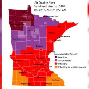 Air Quality Alert in Minnesota Due to Smoke from Canadian Wildfires - Thumbnail