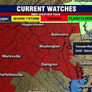 Tornado Watch Issued for Washington, D.C. Region Amid Severe Weather - Thumbnail