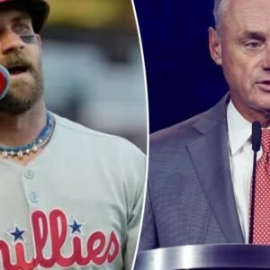 Rob Manfred’s Heated Confrontation with Bryce Harper Shakes MLB - Thumbnail