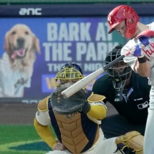 Brandon Marsh Shines as Phillies Rally to Draw Against Brewers - Thumbnail