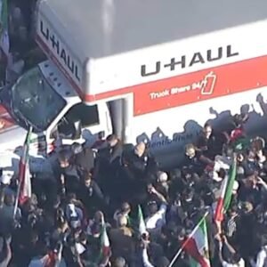 U-Haul Drives into Crowd During Anti-Iranian Regime Rally in Westwood - Thumbnail