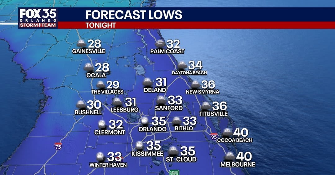 Freeze Warning: Cold Front Hits Central Florida with Wind and Rain