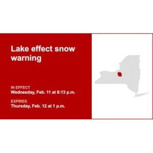 Lake Effect Snow Warning Issued for Onondaga County - Thumbnail