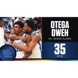 Otega Oweh Shines with 35 Points in Kentucky’s March Madness Victory - Thumbnail