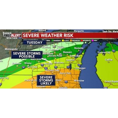 Severe Weather Tornado Warning for Central Wisconsin This Week