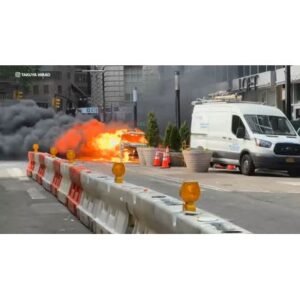 Explosive Incident: MTA Car Catches Fire Near Charging Bull Statue - Thumbnail