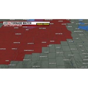 Urgent Tornado Watches Issued for Indianapolis and Nearby Areas - Thumbnail