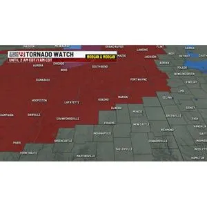 Urgent Tornado Watches Issued for Indianapolis and Nearby Areas - Thumbnail