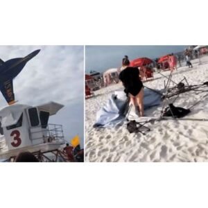Shocking Low Blue Angels Flyover Surprises Beachgoers at Pensacola - Thumbnail